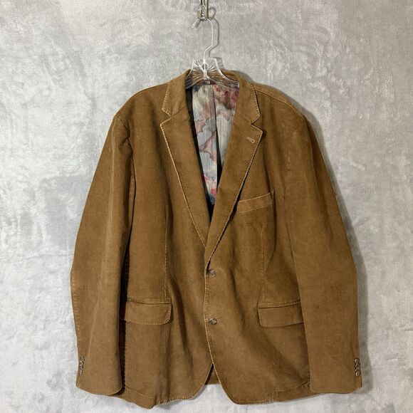 Kroon Corduroy Blazer Sport Coat 2 Button Casual Jacket 45L Brown Acadamia - Picture 2 of 14